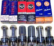 vintage matched NOS US made 6V6 output tubes