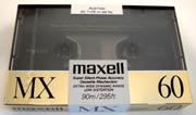 NOS Maxell MX-60 Cassette Tape, black